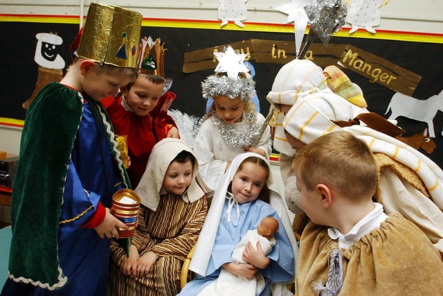 It's Harton Infants in 2004 but who do you recognise in the school's Nativity?