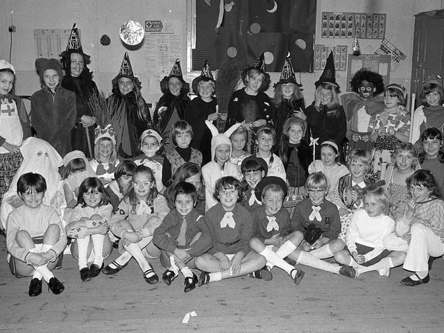 Halloween time at Skegby Brownies in the early seventies.