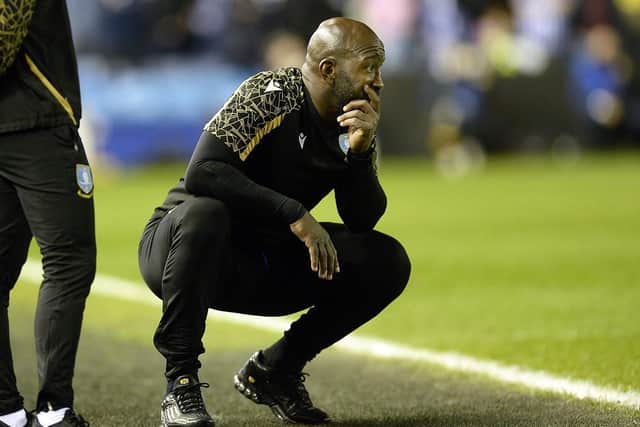 Sheffield Wednesday boss Darren Moore was dejected after the final whistle at Hillsborough.