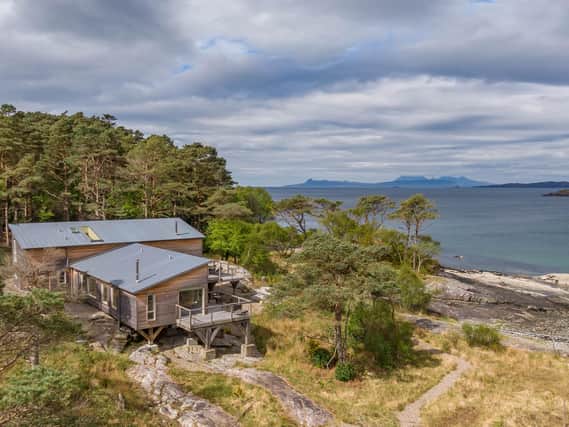 Roshven Sea House sits on a prime spot on the rugged Scottish Highlands coast.