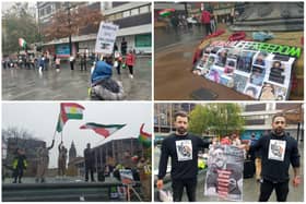 At least 200 people in Sheffield city centre today voiced their support in solidarity with the ongoing protests in Iran