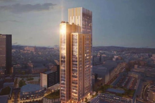 This building would have become Sheffield's tallest - in this case rising to 37 storeys on Sheaf Street, where it would have soared above visitors arriving at Sheffield station - had it ever been constructed. Sheffield Tower, as it was called to keep things simple, was proposed by Sheffield Hallam University in 2018 and would have featured a five-star hotel, 200 flats, restaurants and a conference hall. But the university said in 2020 that it had tested the market and the proposed tower had not proved viable in the way it envisaged.