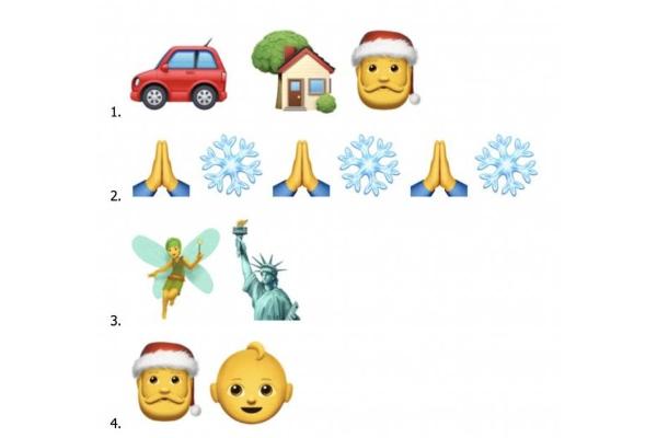 These four sets of emojis reference famous Christmas songs - can you figure them out?