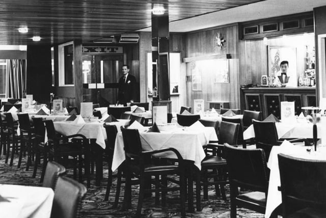 Inside the Golden Dragon Chinese Restaurant, on Matilda Street, in Sheffield city centre, in 1966