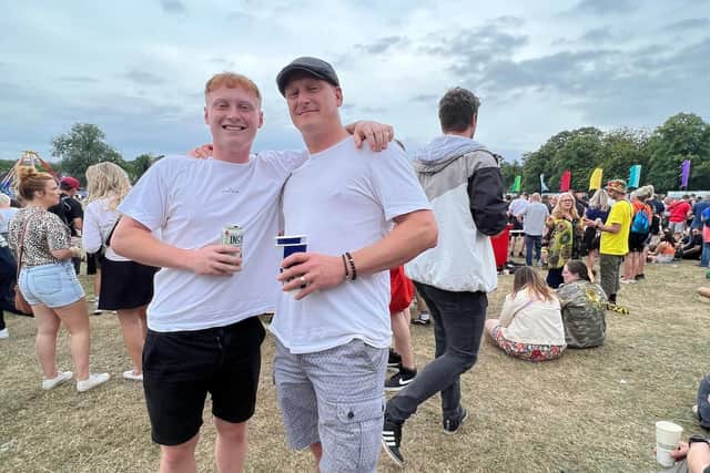 Max and Nigel Crockett at Sheffield's Tramlines festival together