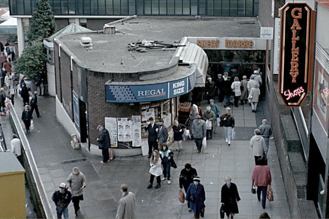 An exterior view of Sheffield's Sheaf Market in 1996