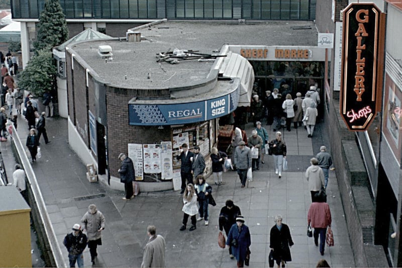 The entrance to Sheffield's Sheaf Market in 1996