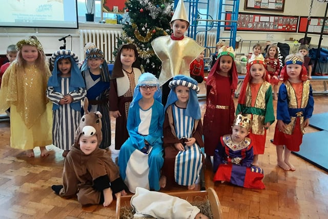 The F2 class Nativity play at Marlcliffe Primary School, Sheffield