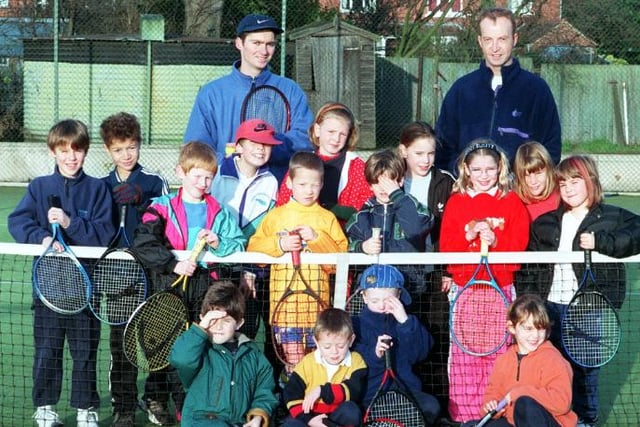 Youngsters at Doncaster Tennis Club in 1997.