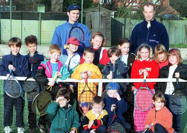 Youngsters at Doncaster Tennis Club in 1997.