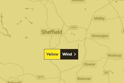 The Met Office has put a yellow weather warning for wind in place in Sheffield on Saturday, November 27.
