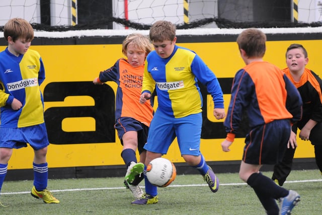 Action from the Hartlepool School's Football League at the Sports Domes and West Park Primary School were pictured in the yellow and blue strips as they took on Lynnfield Primary School.