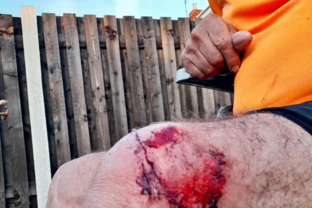Councillor Peter Price was dripping with blood following the crash