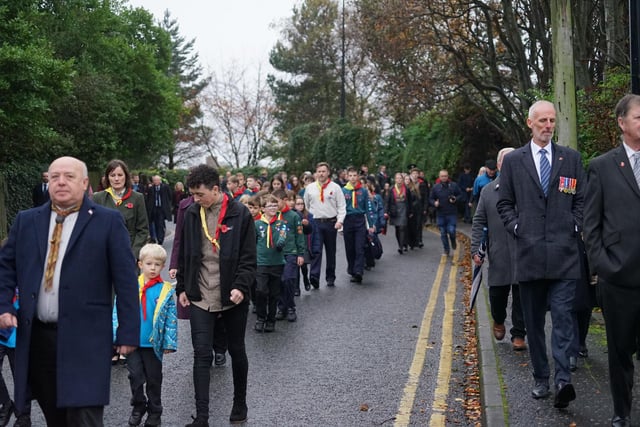 Remembrance Sunday 2021 saw a turnout of over 400 in the seaside town of Whitehead.  Included were scouts from Islandmagee and Whitehead.  The service was conducted by Rev Canon M Taylor in his capacity as Padre to Whitehead RBL.