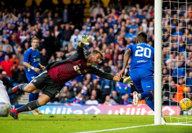 Morelos scored the opener against Maribor at Ibrox in August 2018