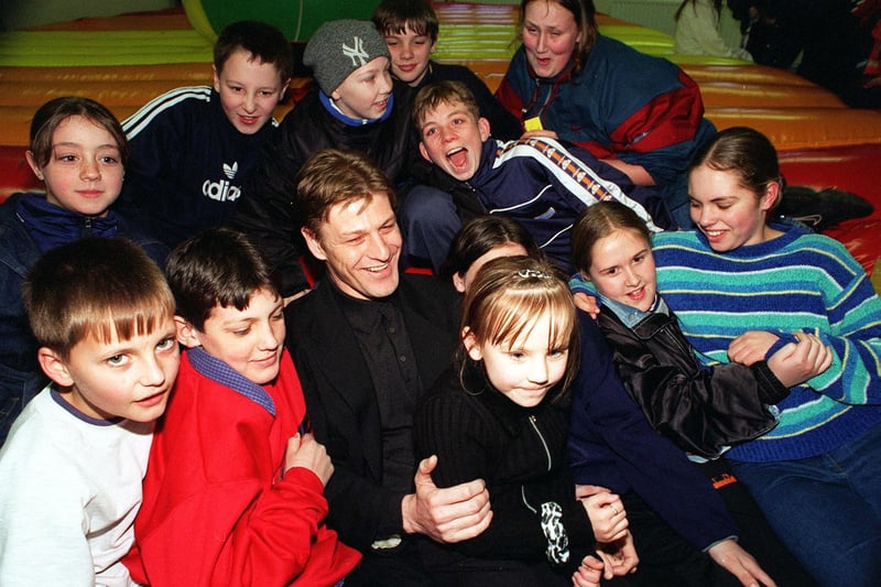 Sean Bean meets young people at Wybourn Young People's Resource Centre in 1998