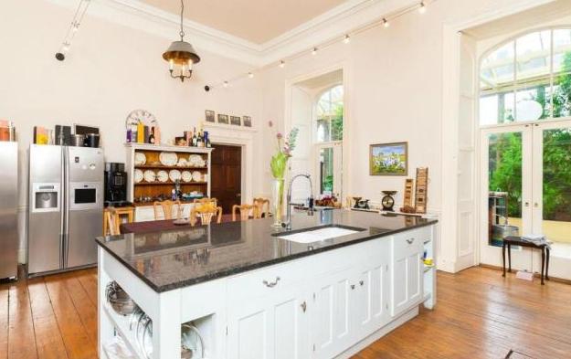 The property features a large and airy kitchen