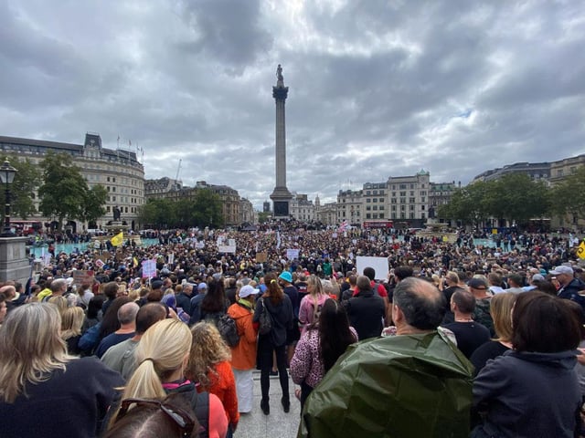 The brother of former Labour leader Jeremy Corbyn became one of the first people to receive a £10,000 penalty for hosting a gathering of more than 30 people. Corbyn was arrested and fined for organising a demonstration in Trafalgar Square in London against lockdown restrictions
