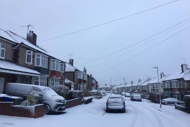 Some parts of Sheffield have been covered in a blanket of snow this morning.