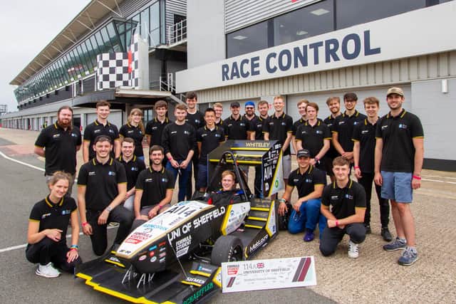University of Sheffield engineering students won a challenge at Silverstone