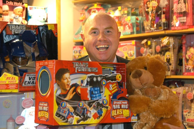 Store manager Nigel Jolly is pictured with some of the best-selling toys at Christmas 2007. Does this bring back memories?