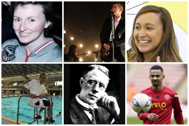 We asked Sheffield residents who made them proud of the city. Pictured clockwise from top left are: Helen Sharman, the Arctic Monkeys, Jessica Ennis, Iliman Ndiaye, Harry Brearley, and staff at Ponds Forge