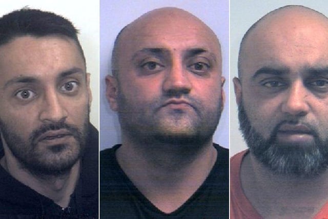 Three brothers who groomed, raped and sexually assaulted 15 girls in Rotherham were jailed for a combined total of 79 years in 2016. Arshid Hussain (left) was jailed for 35 years; Basharat Hussain (centre) was jailed for 25 years and Bannaras (right) was jailed for 19 years. The despicable brothers were found guilty at Sheffield Crown Court of a total of 38 offences, including rape, indecent assault, abduction, false imprisonment and making threats to kill. Their uncle Qurban Hussain was also jailed for 10 years for conspiracy to rape.