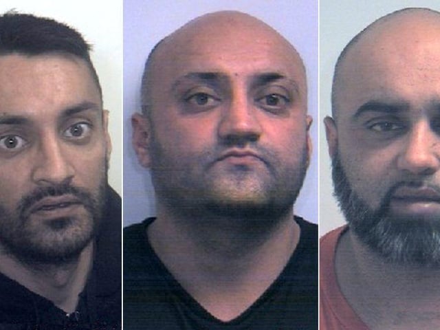 Three brothers who groomed, raped and sexually assaulted 15 girls in Rotherham were jailed for a combined total of 79 years in 2016. Arshid Hussain (left) was jailed for 35 years; Basharat Hussain (centre) was jailed for 25 years and Bannaras (right) was jailed for 19 years. The despicable brothers were found guilty at Sheffield Crown Court of a total of 38 offences, including rape, indecent assault, abduction, false imprisonment and making threats to kill. Their uncle Qurban Hussain was also jailed for 10 years for conspiracy to rape.