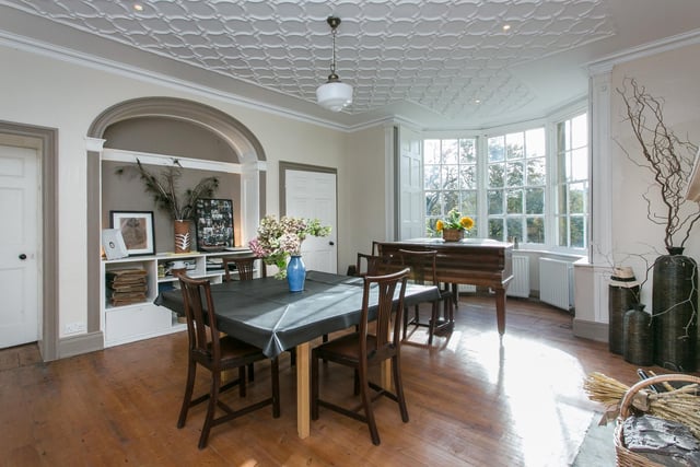 The dining room is extremely bright and airy and has a lovely layout.