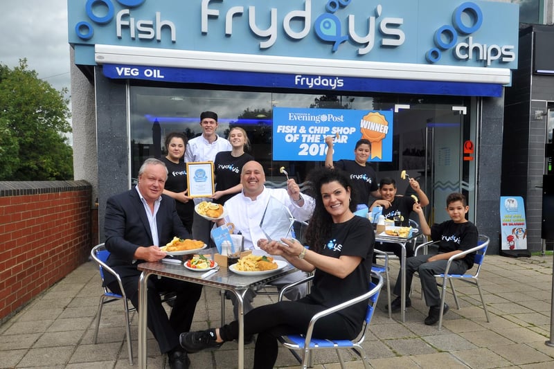 Award-winning chippy Frydays, in Roundhay, is a family-run fish and chip shop serves fish and chips at four different sizes, as well as vegetable and cheese and onion fritters. 