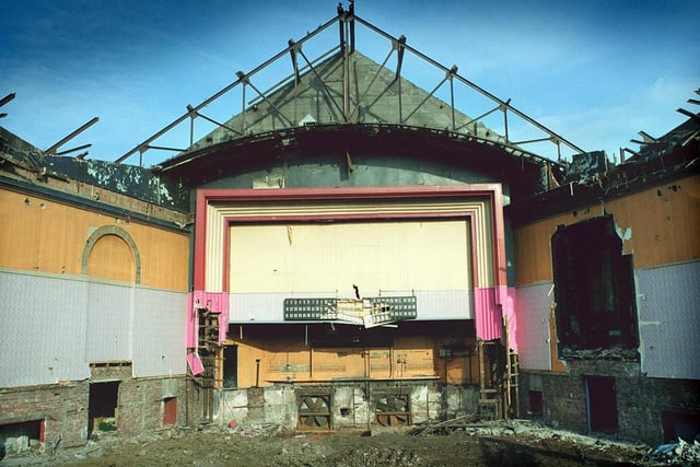 End of an era as the former Stockton Street cinema The Gaumont is demolished in 1994. Do you miss it?