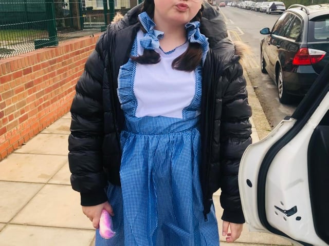 Darcy Hickley, age 10 from Portsmouth dressed as Dorothy from the Wizard of Oz.