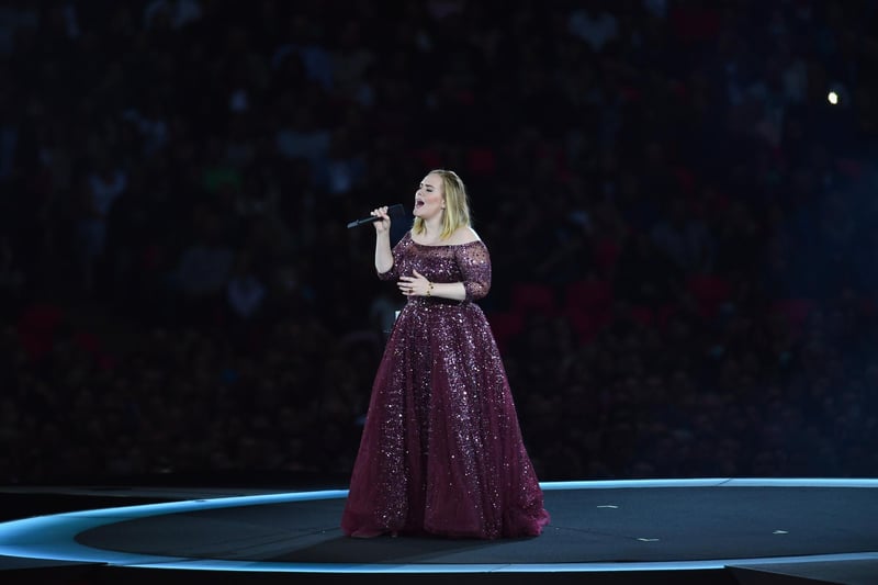 Ballad powerhouse Adele, pictured performing at Wembley Stadium in 2017.