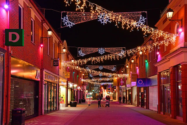 The streets of Chesterfield were aglow after the light switch-on