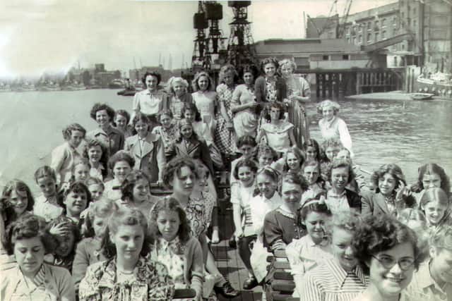 Coleridge Road Secondary Modern School on a trip in 1952, but where were they?  Rita Baker was one of the girls.Submitted Jackie Capper, Sheffield Newspapers