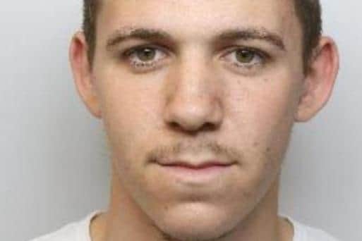 Pictured is Bradley Joynson, aged 21, of Rotherwood Crescent, Thurcroft, Rotherham, who was sentenced at Sheffield Crown Court to four-and-half years and his custodial licence period was extended by three years after he pleaded guilty to four counts of sexual activity concerning four different child complainants.