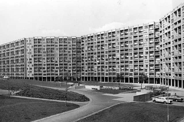 Kelvin Flats, Infirmary Road, pictured in May 1972. They were demolished in 1995