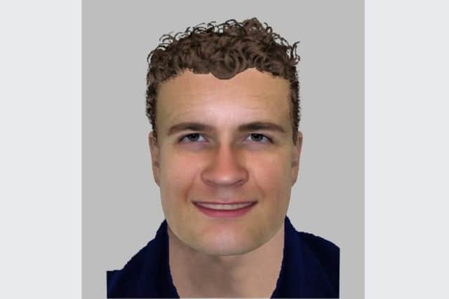 South Yorkshire Police were called out after a woman saw the man who appeared to be committing an indecent act as the made her way through Endcliffe Park, close to its duck pond. Officers have released this e-fit picture of a man they want to identify as part of their ongoing investigation into what they described as a report of ‘outraging public decency’. PIcture: South Yorshire Police