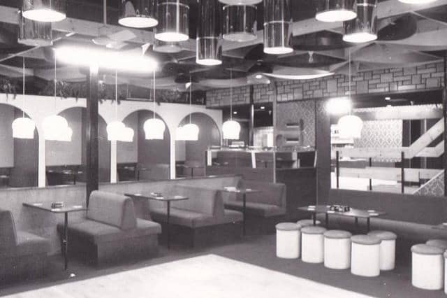 The downstairs floor of the nightclub Upstairs Downstairs in Armley, west Leeds, in April 1977