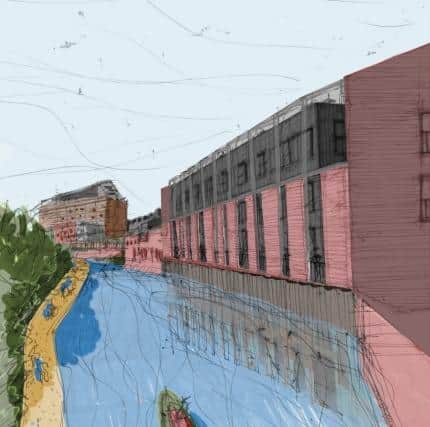 Attercliffe Waterside artist's impression views from the canal side 
