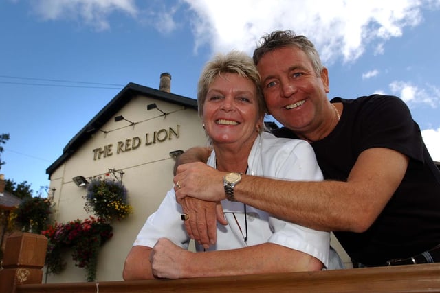 The Red Lion was shortlisted for a Best Customer Experience Award in 2004 and in the picture were John and Susan Packard.