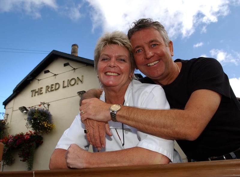 The Red Lion was shortlisted for a Best Customer Experience Award in 2004 and in the picture were John and Susan Packard.