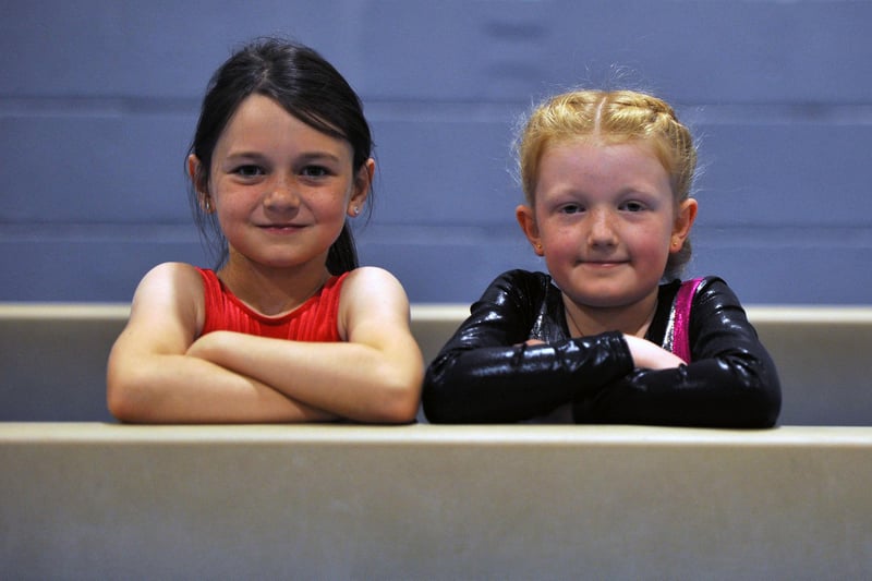 These wee judges look like they are suitably impressed by the skills on display at the Carron Gymnastics Centre