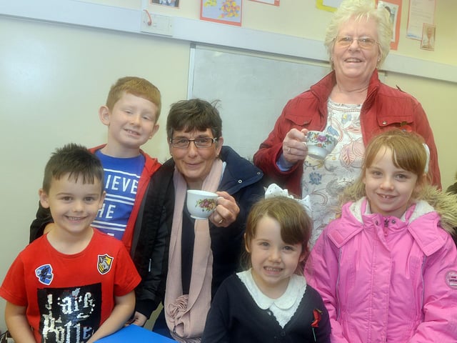 Some grandparents popped in for tea at Forest Glade school in 2018