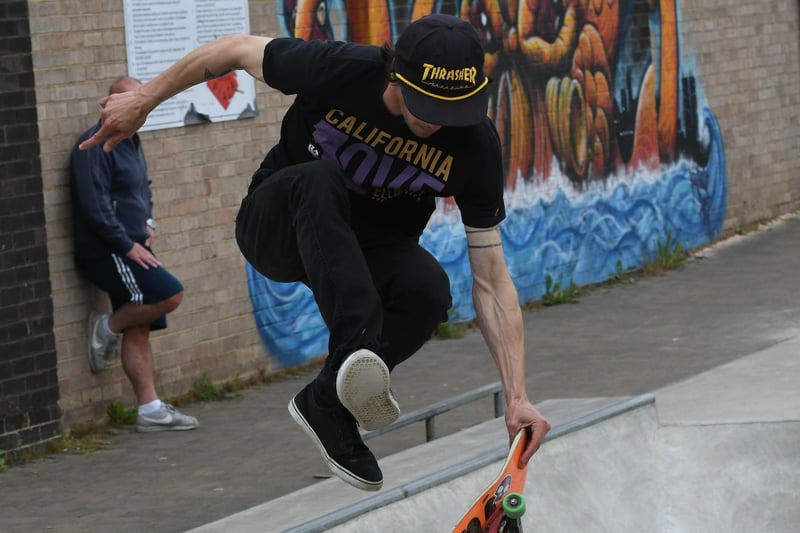 Another scene from the Rollin' at Rozzy skateboard event at Rossmere Skate Park in 2018.