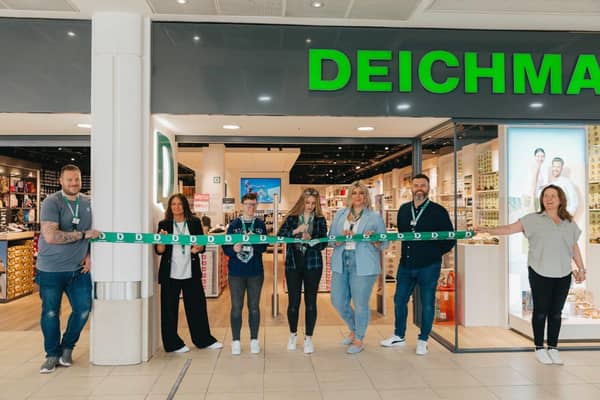 The Deichmann team get ready to welcome their first Crystal Peaks customers