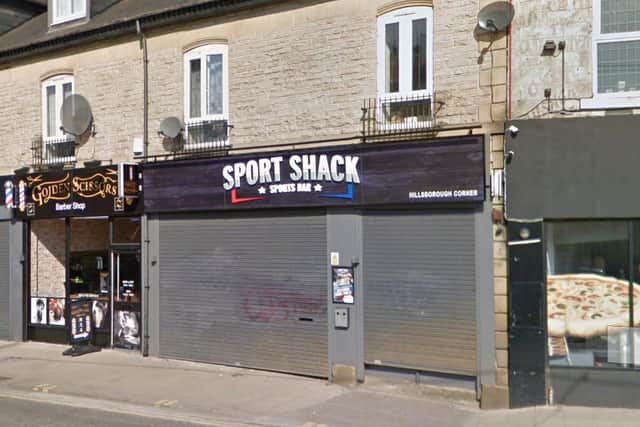 Sport Shack in Hillsborough said it was told to close after a report about people failing to observe social distancing while smoking outside (pic: Google)