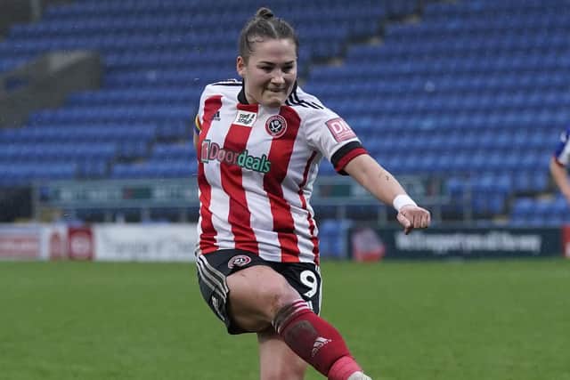 Katie Wilkinson's header sealed the win for Sheffield United against Charlton. Andrew Yates/Sportimage