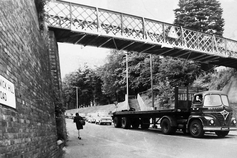Southwick Hill Road footbridge.
The former footbridge that once crossed Southwick Hill Road. The tram bridge crossed this side of it.  Picture: The News, Portsmouth
