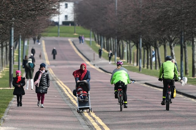 People are allowed out of the house once a day to exercise. Picture: John Devlin